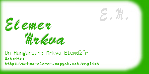 elemer mrkva business card